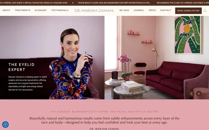 drmaryamzamani.com homepage