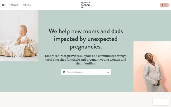 embracegrace.com homepage