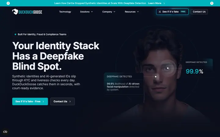 duckduckgoose.ai homepage