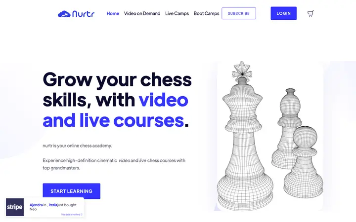 nurtr.com homepage