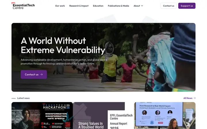 essentialtech.ch homepage