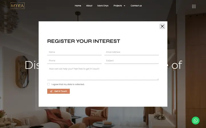 myraproperties.ae homepage