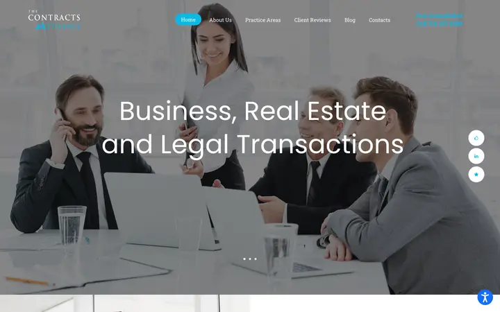 thecontractsattorney.com homepage