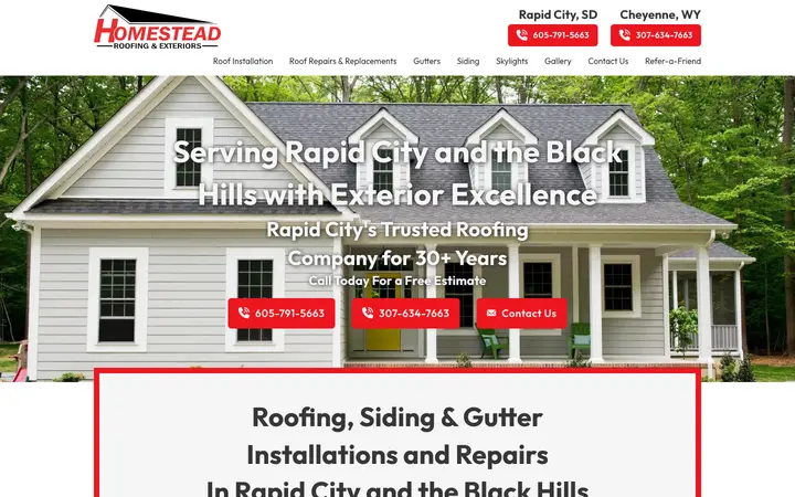 homesteadroofingexteriorsllc.com homepage
