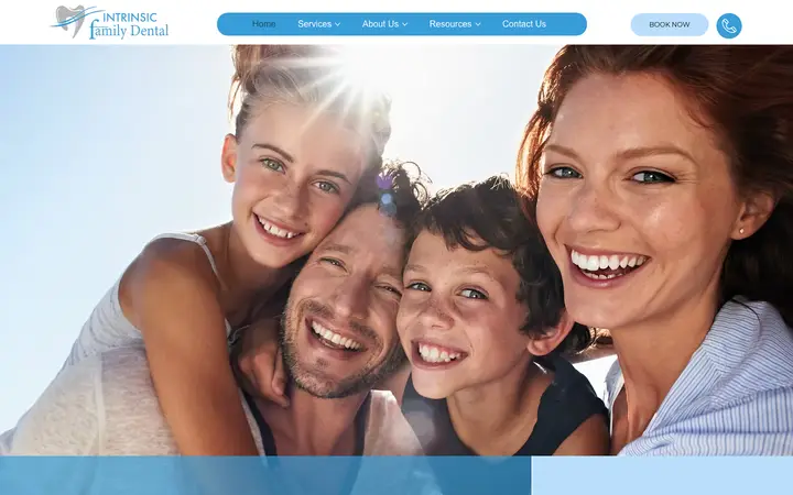 intrinsicfamilydental.com homepage