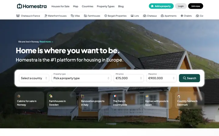 homestra.com homepage