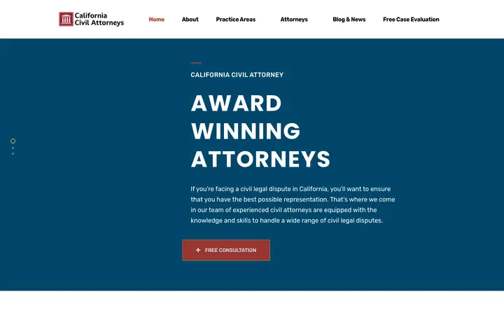 californiacivilattorneys.com homepage