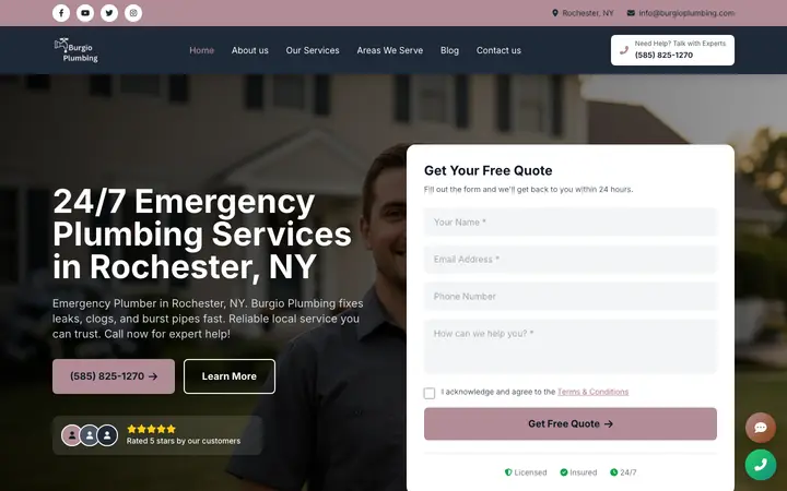 burgioplumbing.com homepage