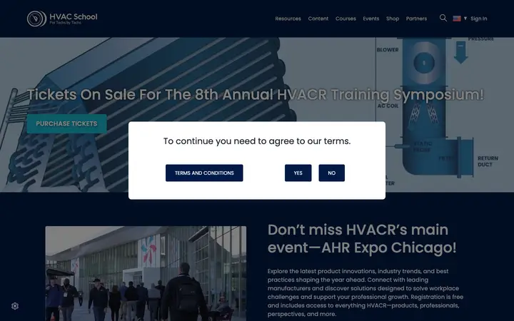 hvacrschool.com homepage