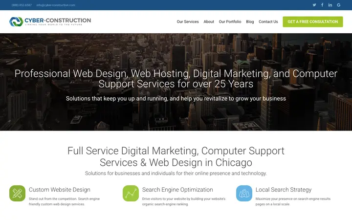 cyber-construction.com homepage