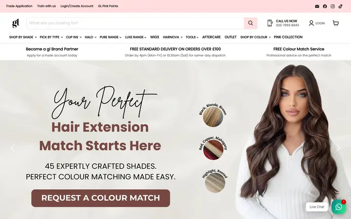 glhair.uk homepage