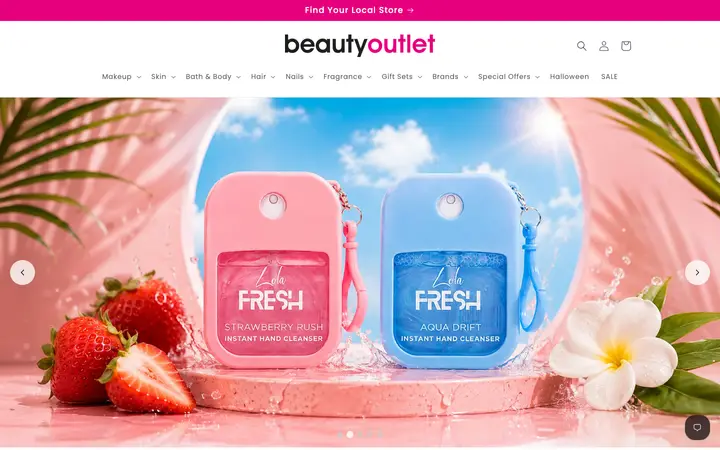 beautyoutlet.co.uk homepage