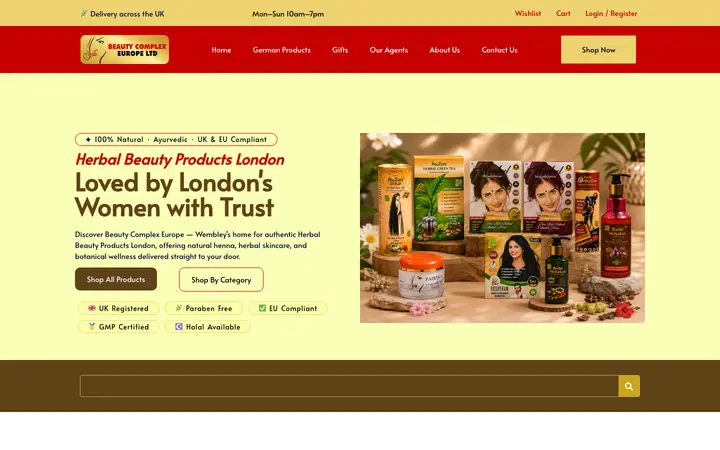 beautycomplex.co.uk homepage
