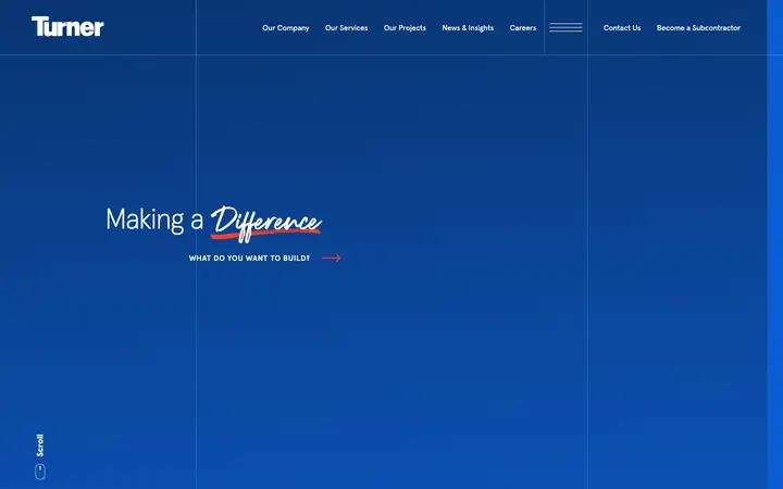 turnerconstruction.com homepage on desktop