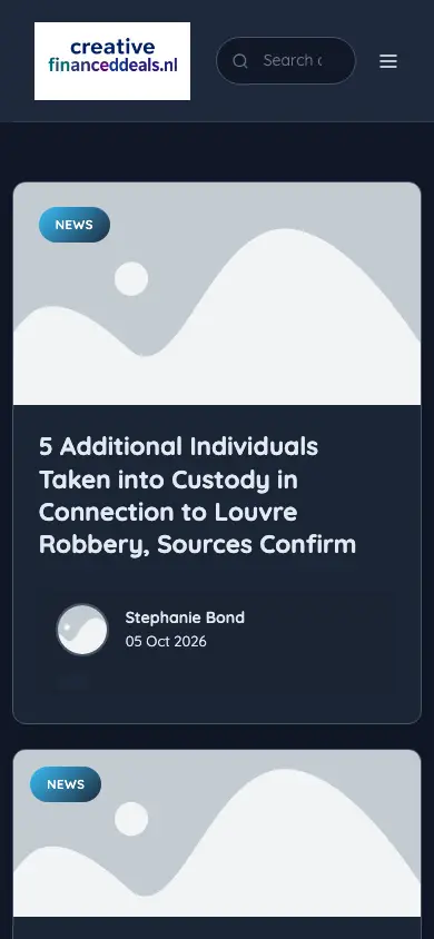 creativefinancedeals.nl homepage on mobile