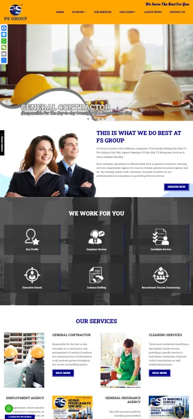 fsgroup.my homepage on mobile
