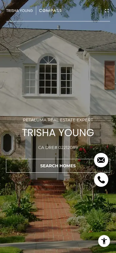 trishayoungrealestate.com homepage on mobile
