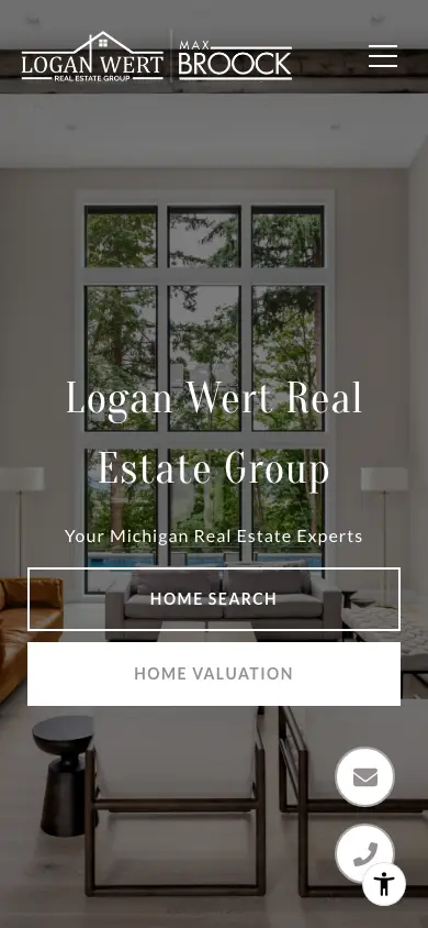 logansells.com homepage on mobile