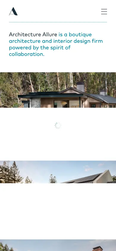 archallure.com homepage on mobile