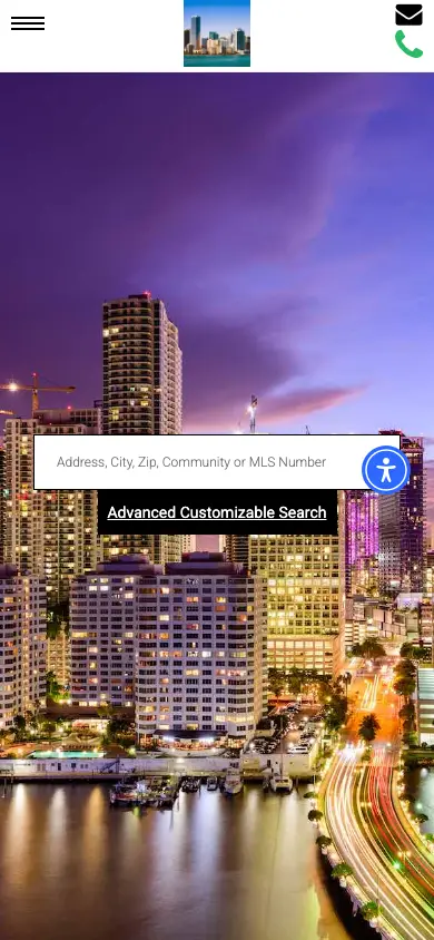 monarchyinternationalrealty.com homepage on mobile