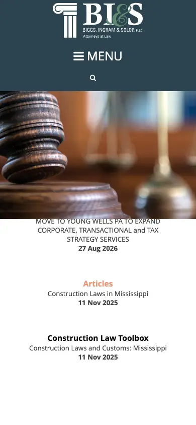 bislawyers.com homepage on mobile