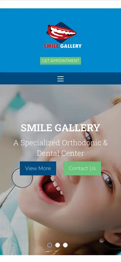 smilegallerybd.com homepage on mobile