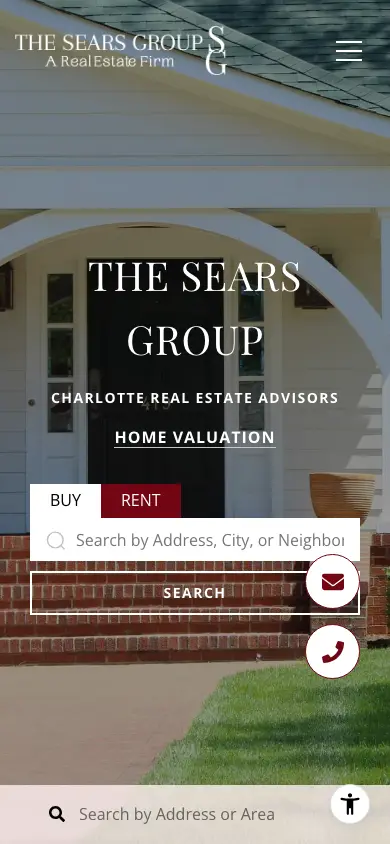 thesearsgroupnc.com homepage on mobile