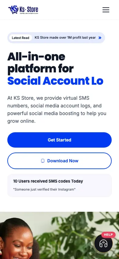 ks-store.org homepage on mobile