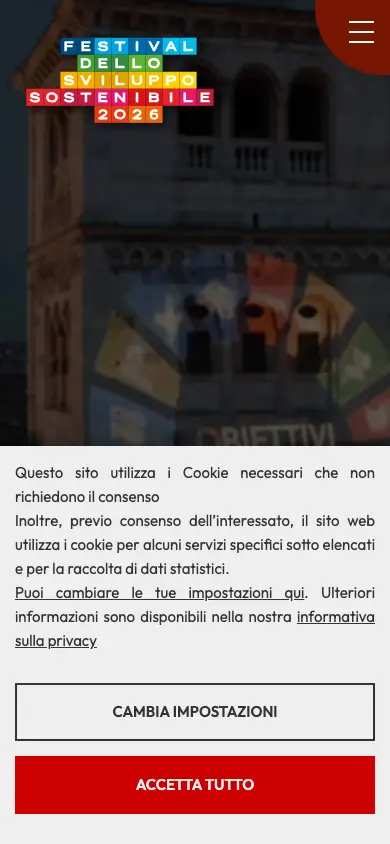 2026.festivalsvilupposostenibile.it homepage on mobile