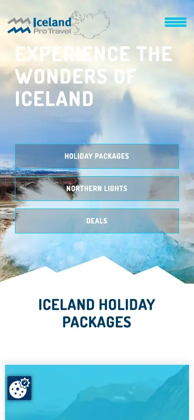 icelandprotravel.co.uk homepage on mobile